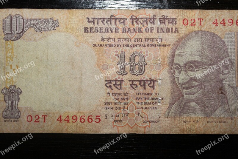 Indian Rupee Rupees Money Dollar Bill Currency