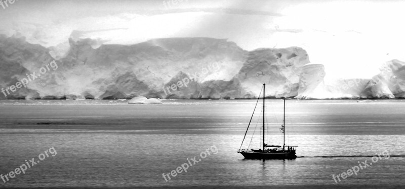 Antarctica Boat Ship Ice White