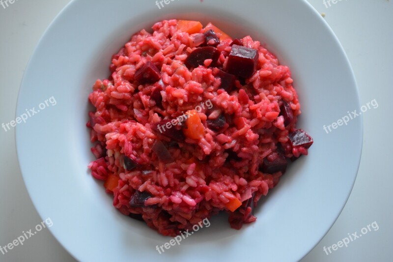 Risotto Beetroot Eat Cook Food