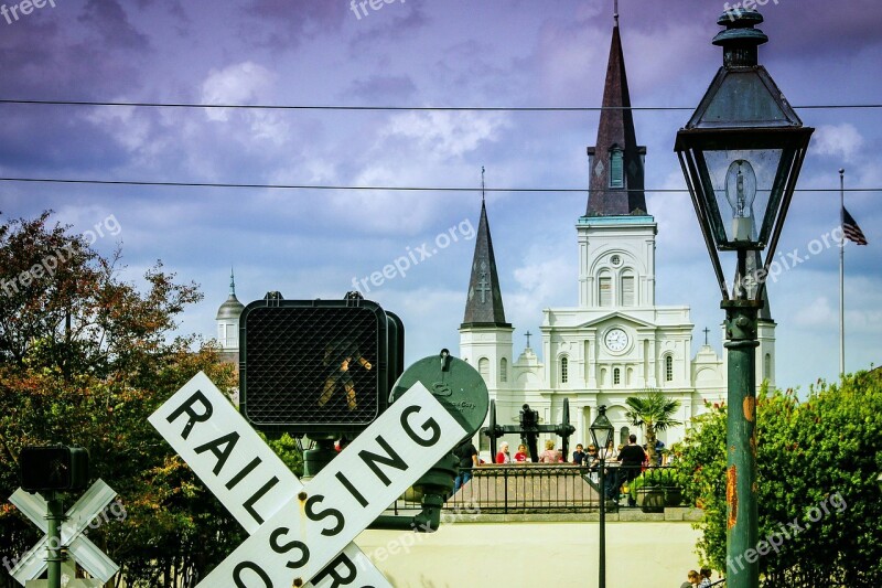 Railroad French Quarter New Orleans Church Free Photos