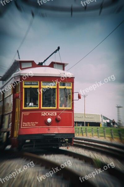 Train New Orleans French Quarter Transportation Vintage