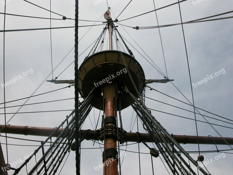 Mayflower Crow's Nest Ship Boat Vessel