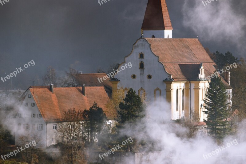 Church Fog Architecture Ghostly Haze