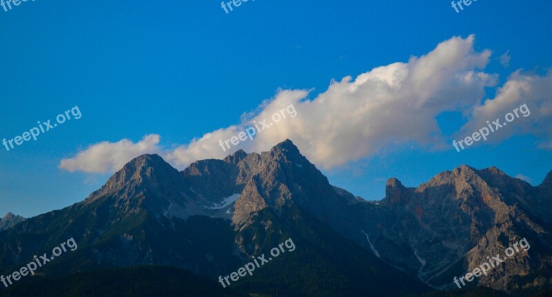 Mountains Cloud Clouds Blue Austria