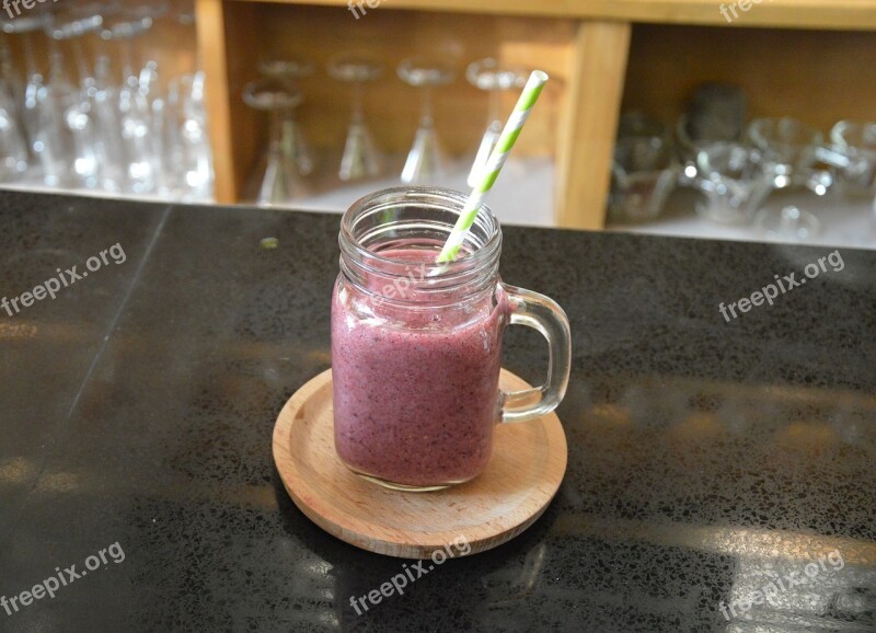 Smoothie Drink Cup Table Cafe