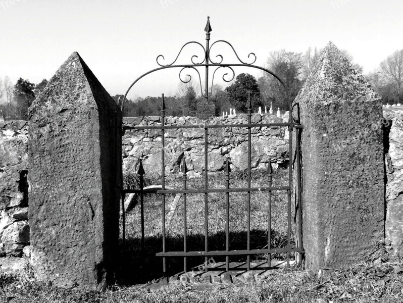 Gate Graveyard Cemetery Entrance Spooky