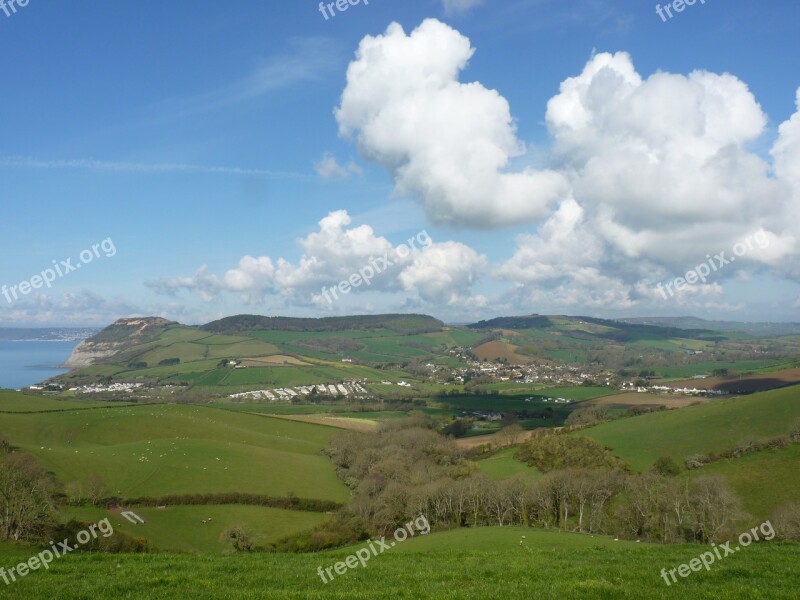 Sky Dorset Landscape Clouds Free Photos