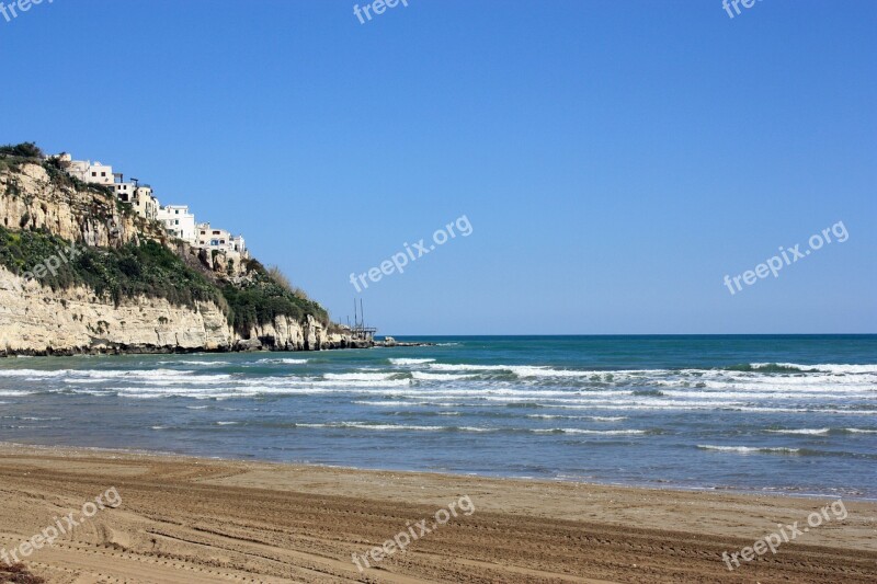 Sea Gargano Landscape Country Sky