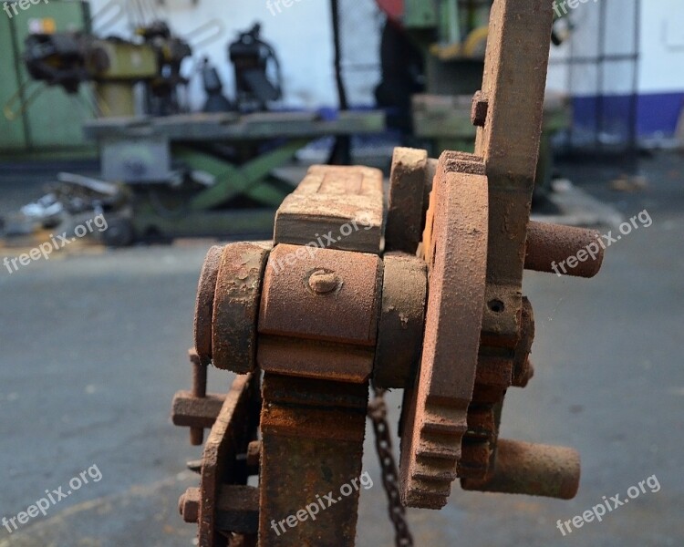 Machine Factory Rust Detail Dusty