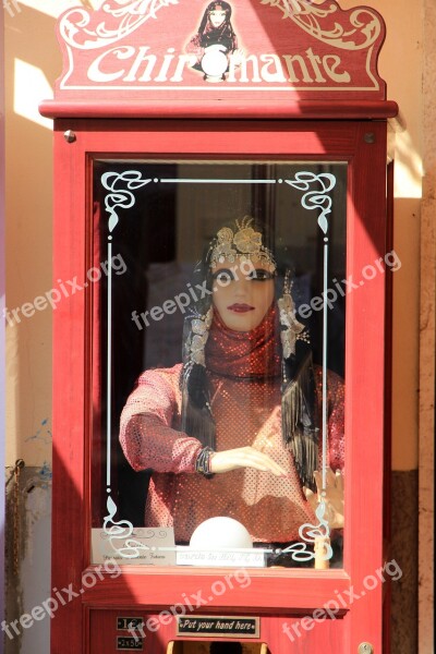 Fortune Teller Figure Slot Machine Automatic Red