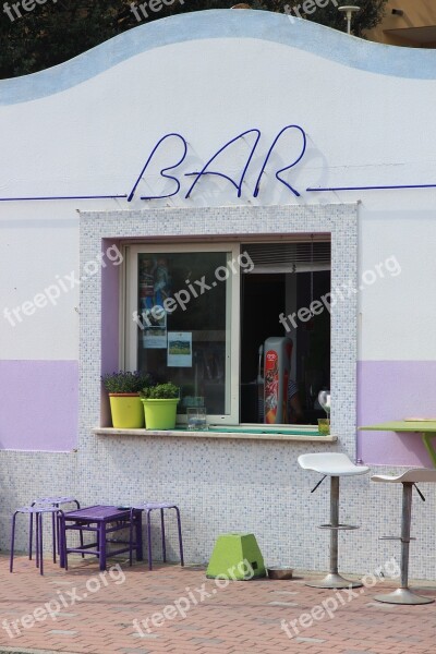 Bar Kiosk Violet Advertisement Neon