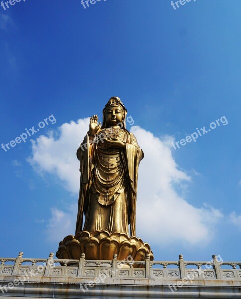 Guanyin Putuo Blue Sky Free Photos