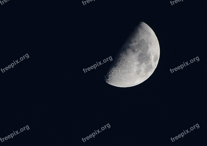 Moon Night Sky Crescent Moon Night Photo