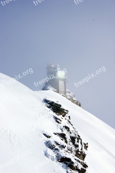 Jungfraujoch Sphinx Observatory Mountains Snow Landscape Snow