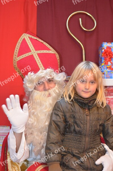 Saint Nicholas Sint Nicolaas Child Girl Beard