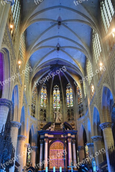 Church Building Vaults Architecture St Rombouts Cathedral