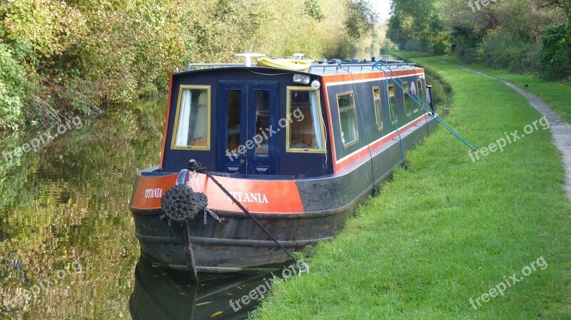 Narrowboat Canal England Canal Boat Free Photos