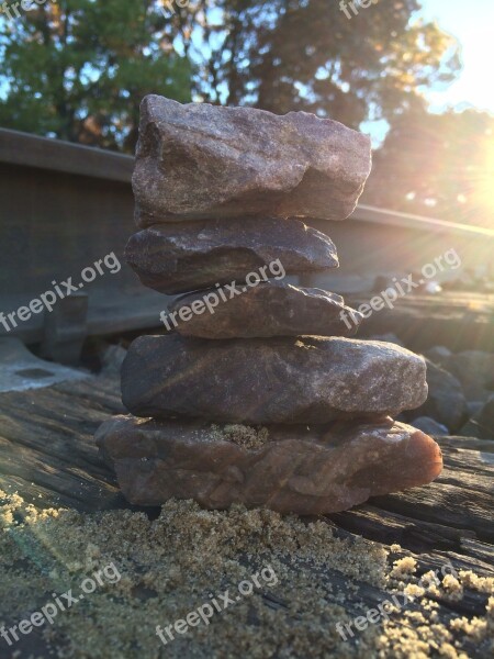 Stacking Stones Rocks Relaxation Balance Stone