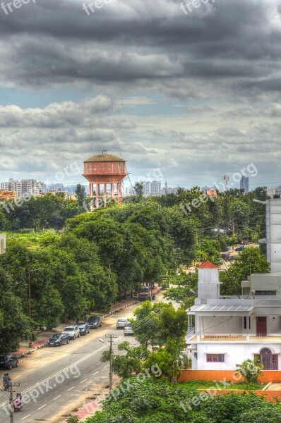 Water Tank Bangalore India City Town