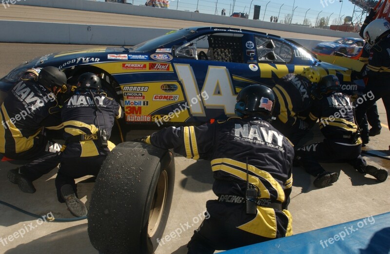 Pit Crew Nascar Tires Gasoline Auto Racing