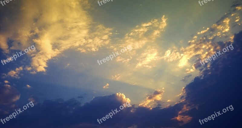 Cloud Sunshine Sky Rain Free Photos