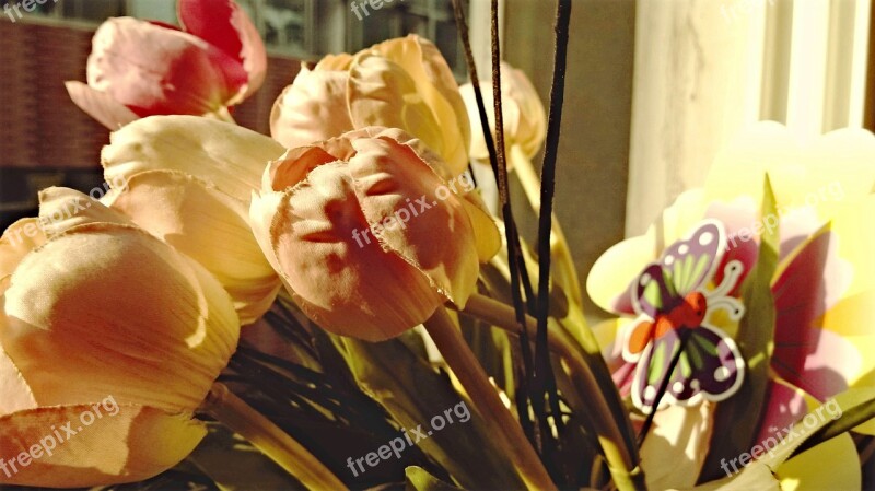 Artificial Flower Tulip The Morning Sun Flower Free Photos