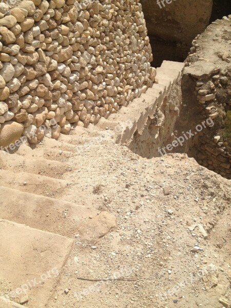 Stairs Jericho Stone Rock Palestine