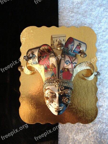 Mask Gold Venetian Carnival Masquerade