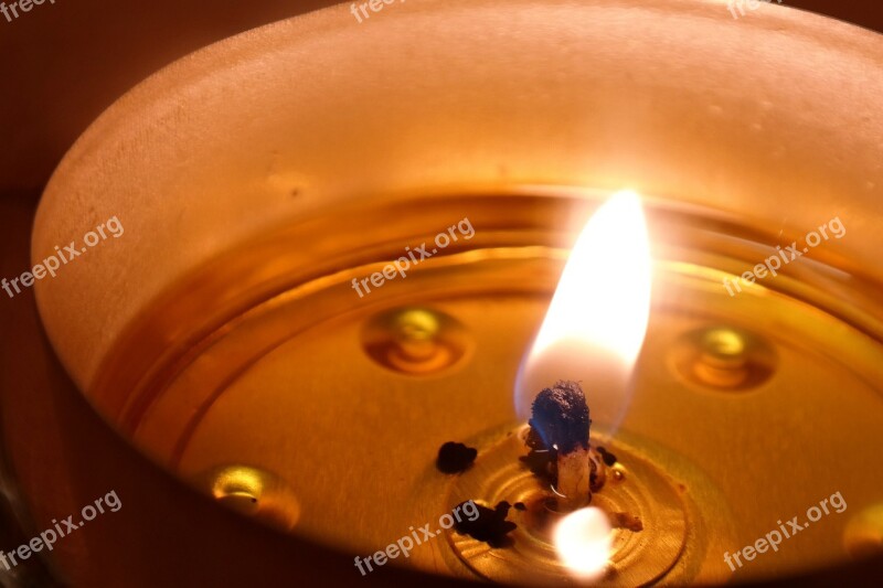 Candle Flame Wick Light Yellow