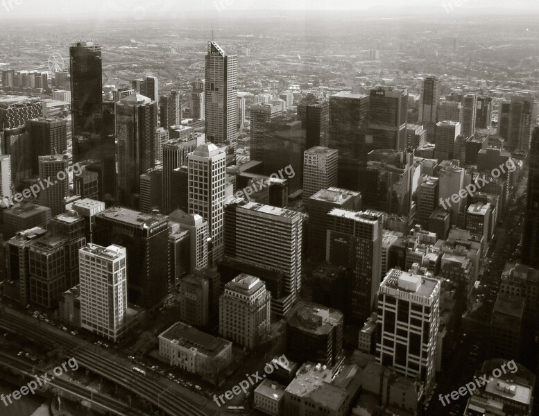 City Melbourne Skyline Free Photos