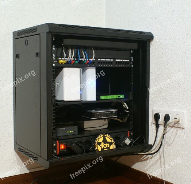 Rack Cabinet Computing Router Hard Drive Free Photos