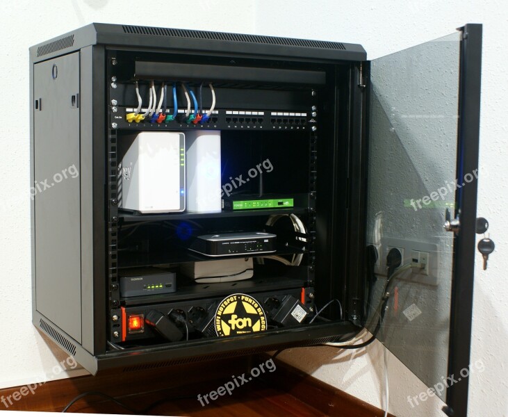 Rack Cabinet Computing Router Hard Drive Free Photos