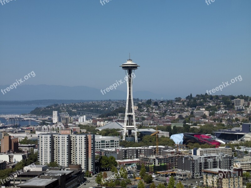 Seattle Space Needle Skyline Washington Usa