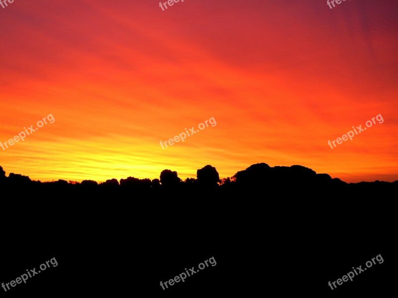 Sunset Africa South Africa Landscape Sun