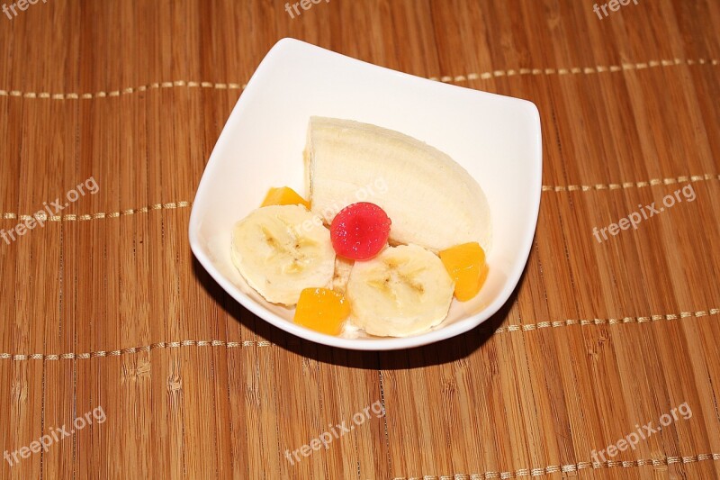 Dessert Fruit Fruits Banana Fruit Bowl