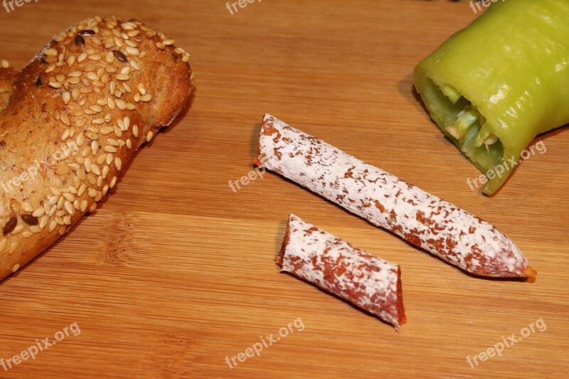 Sausage Salami Cold Plate Paprika Kornweckerl