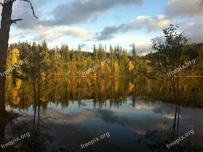 Spegelsjö Landscapes Autumn Free Photos