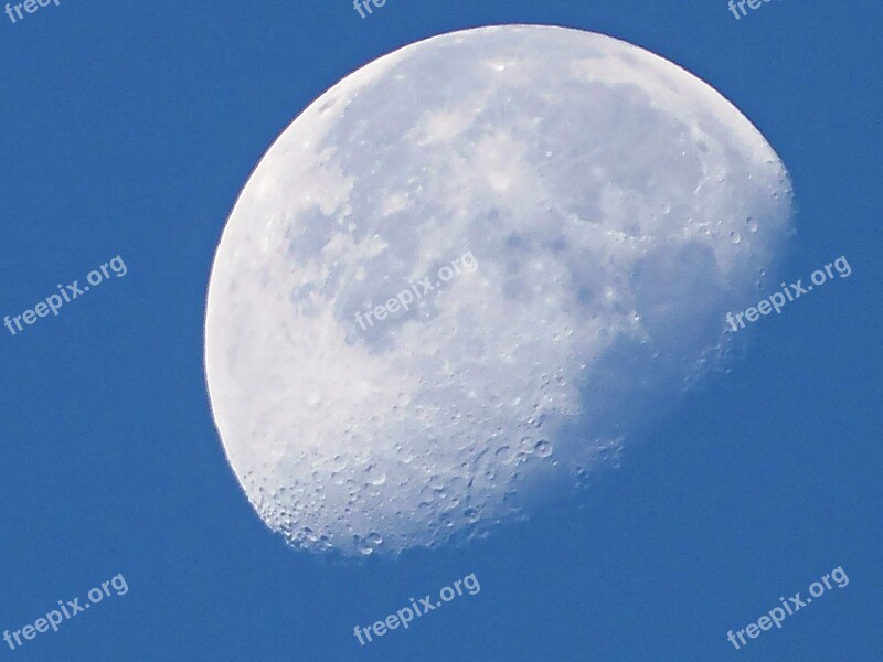 Moon Daytime Moon Sky Silver Moon Sky And Moon