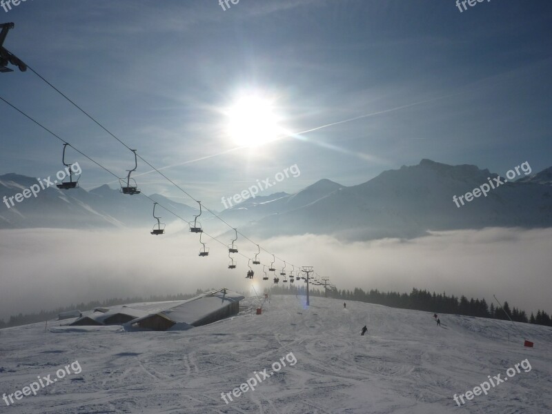 Ski Area Ski Run Runway Ski Lift Winter Sports