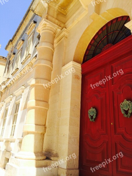 Malta Door Red Free Photos