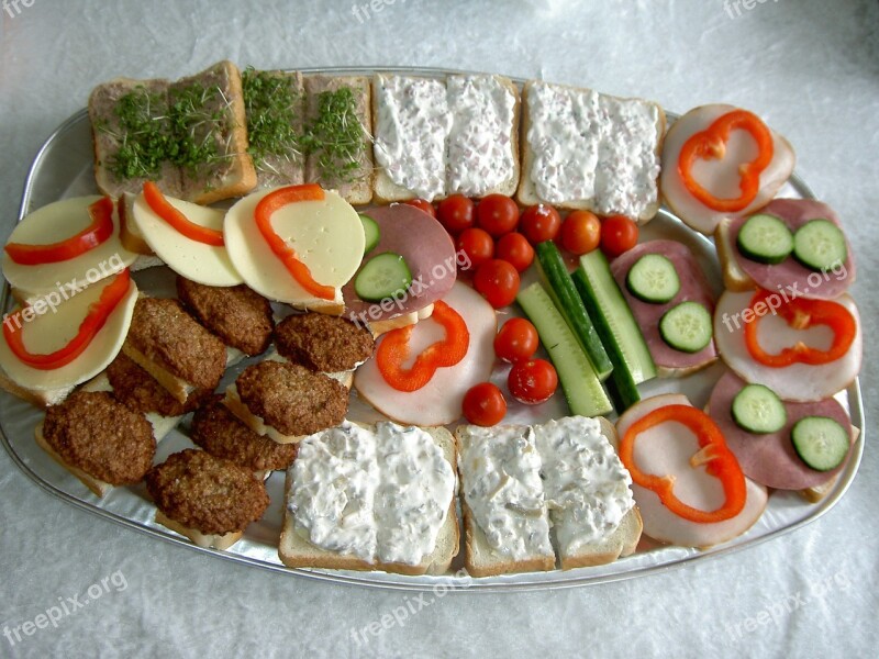 Food Meatballs Butter Bread Bread Cucumber