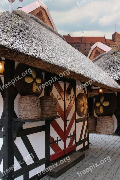 Nuremberg Christmas Market Gingerbread House Christmas Buden Photomontage