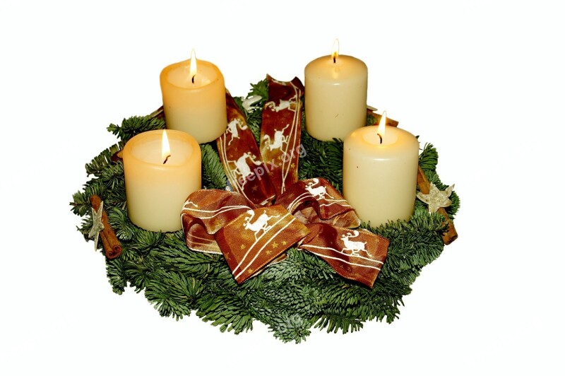 Advent Wreath Advent Christmas Holly Arrangement