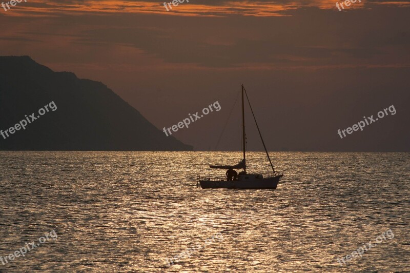 Tranquility Quiet Solitude Sunset Sea