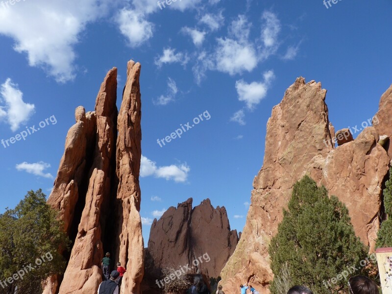 Stones Garden Of Gods Colorado Usa Dry