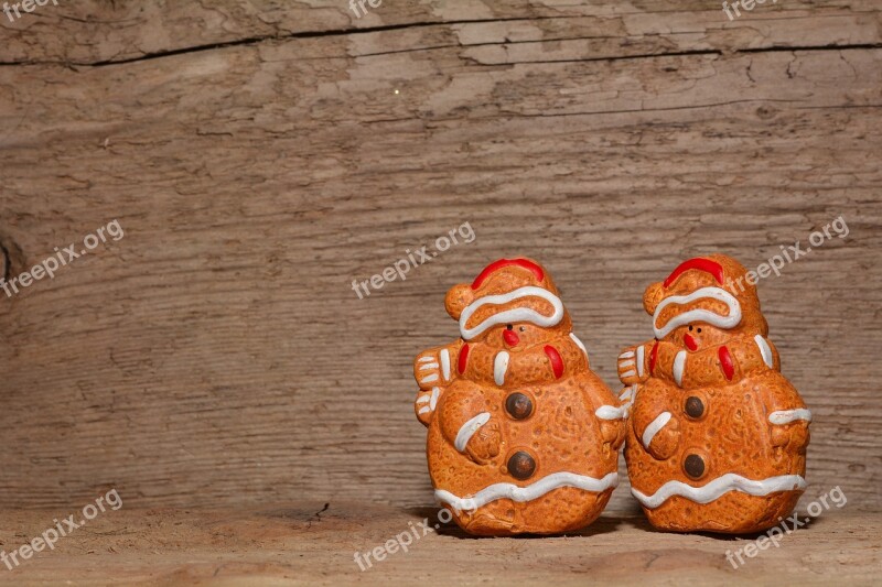 Snowmen Figure Gingerbread Man Males Clay Figures