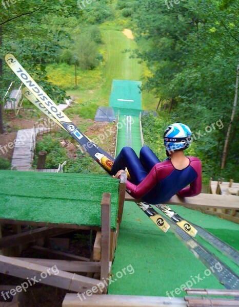 Ski Jumping Ski Extreme Action Jump