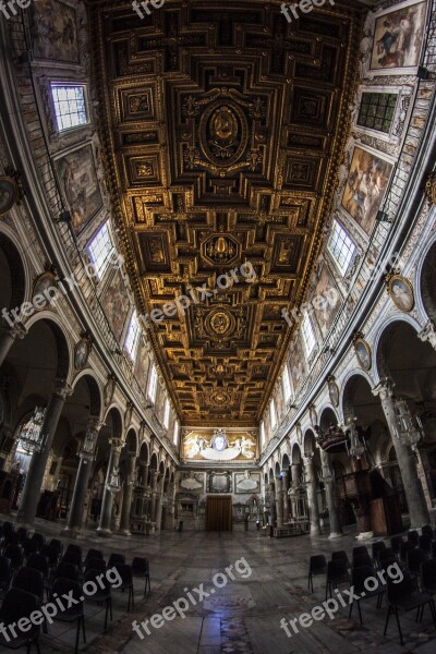 Church The Nave Italy Altar Nave