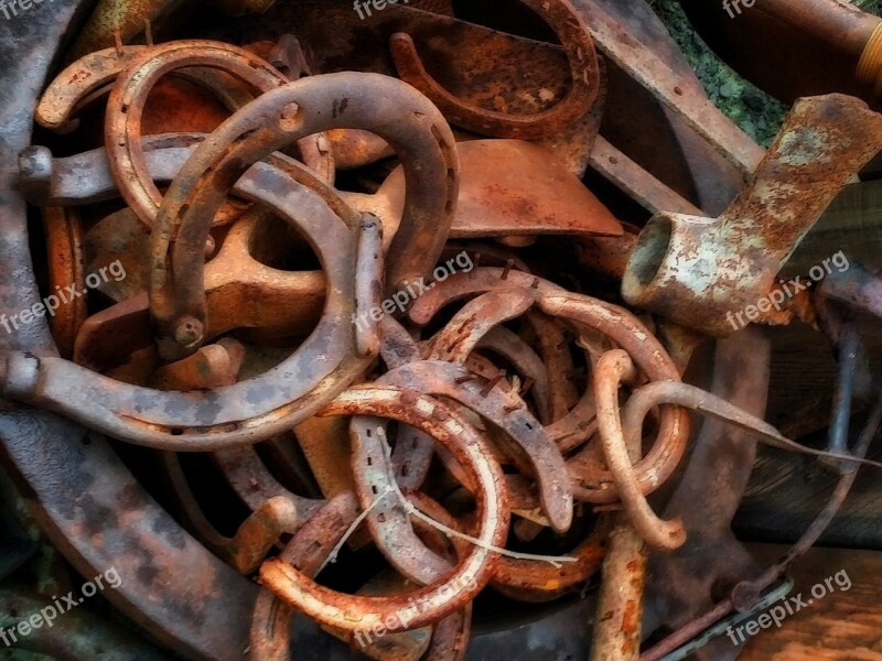 Horse Shoe Old Rusty Lucky Symbol