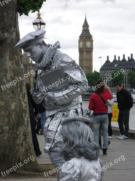 Mime London Artist Big Ben Free Photos